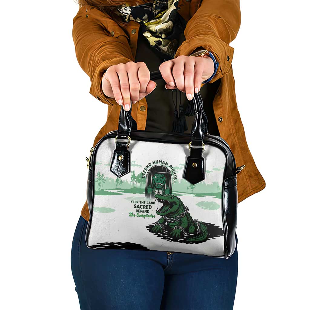Alligator Alcatraz Defend Human Rights Shoulder Handbag Defend The Everglades LT05