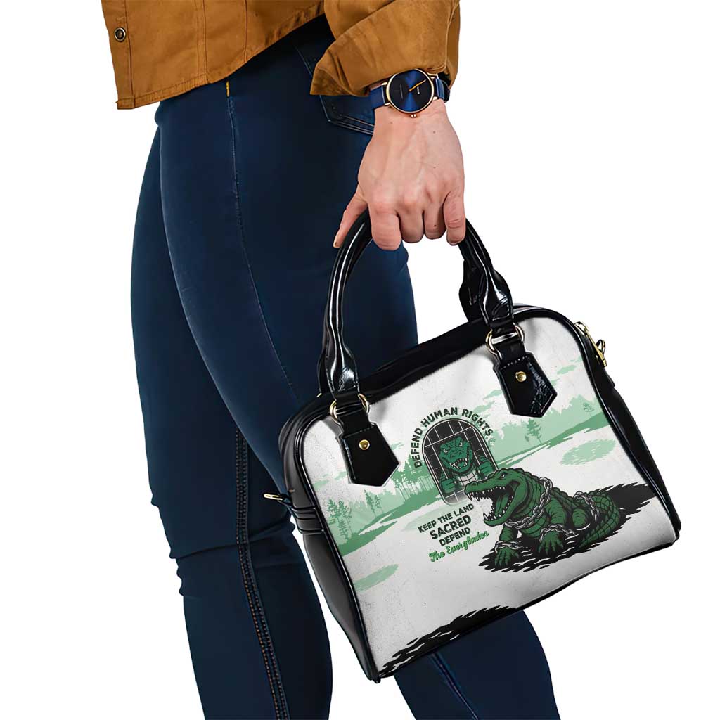 Alligator Alcatraz Defend Human Rights Shoulder Handbag Defend The Everglades LT05