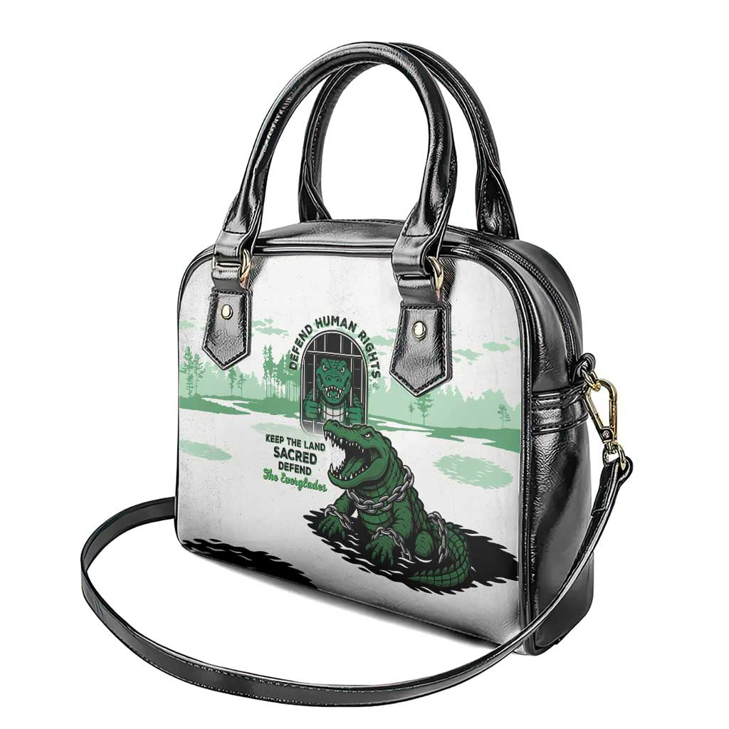 Alligator Alcatraz Defend Human Rights Shoulder Handbag Defend The Everglades LT05