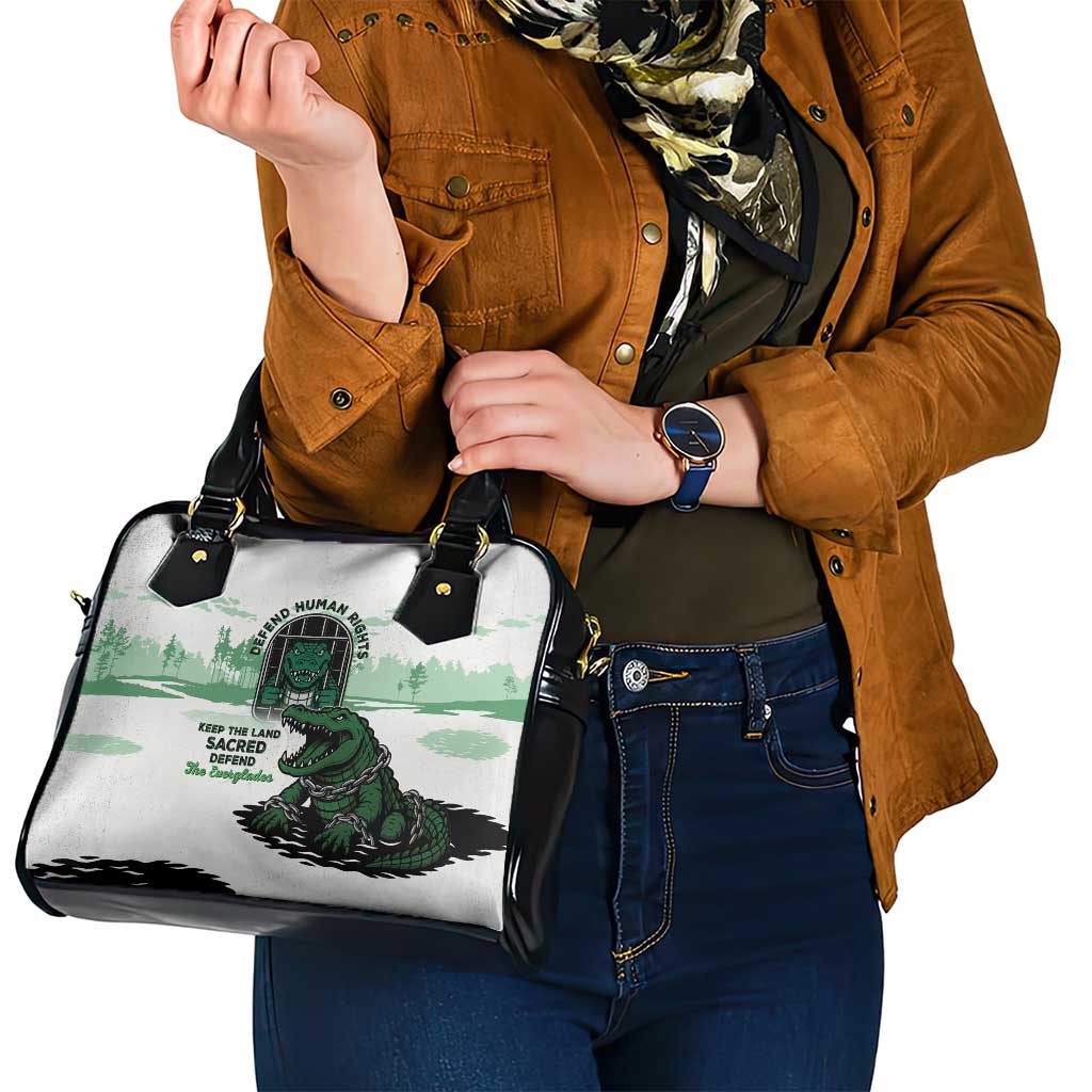 Alligator Alcatraz Defend Human Rights Shoulder Handbag Defend The Everglades LT05