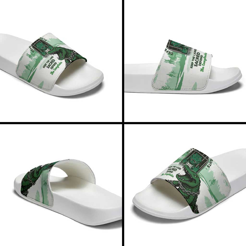 Alligator Alcatraz Defend Human Rights Slide Sandals Defend The Everglades LT05
