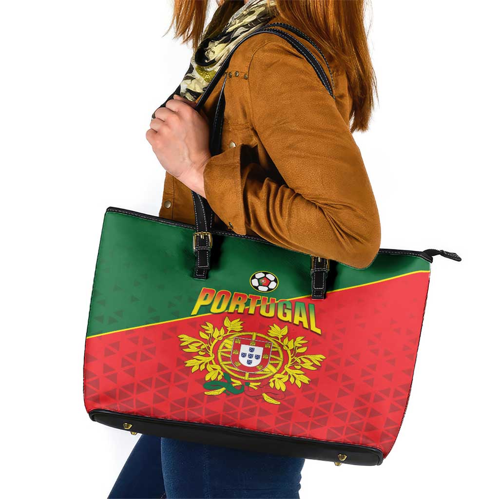 Portugal 2024 Football Leather Tote Bag Go Champions A Selecao das Quinas LT05