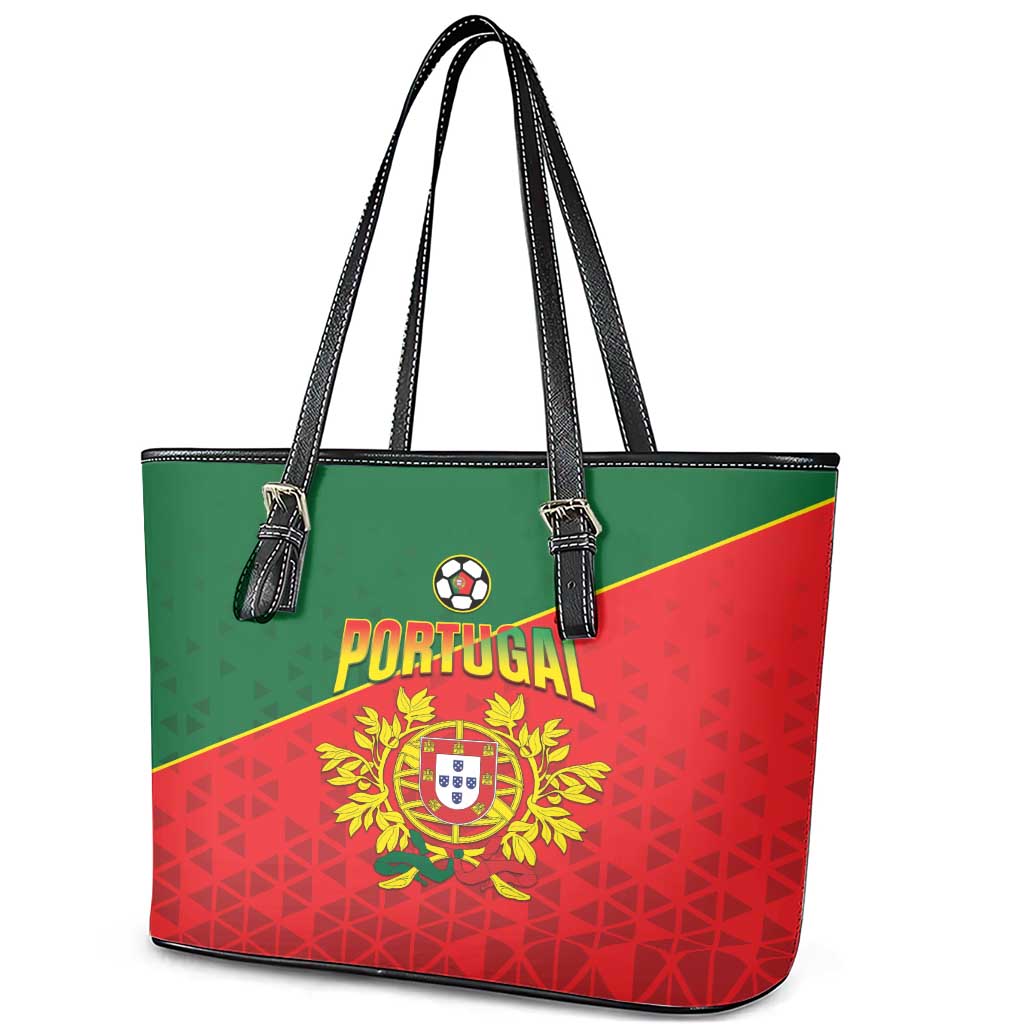 Portugal 2024 Football Leather Tote Bag Go Champions A Selecao das Quinas LT05