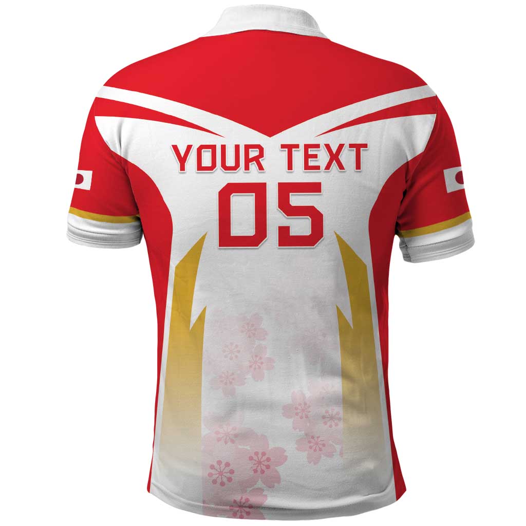 Custom Japan Rugby 2024 Polo Shirt Go Cherry Blossoms LT05
