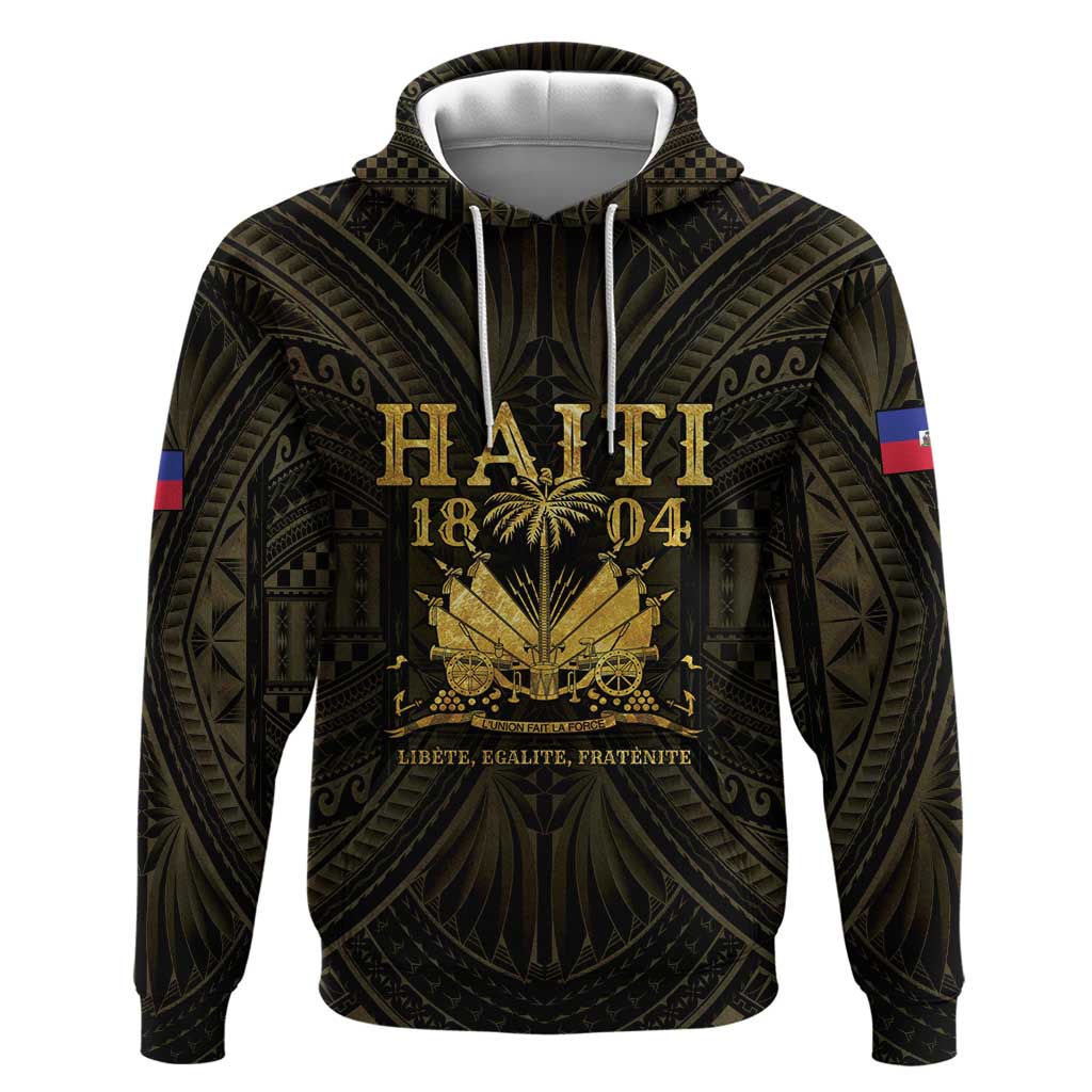 Haiti 1804 Hoodie Polynesian Gold Neg Maron LT05