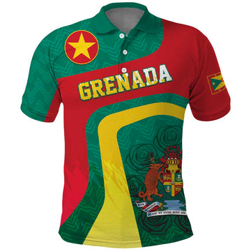 Personalised Grenada Polo Shirt Coat Of Arms Unique Style LT05