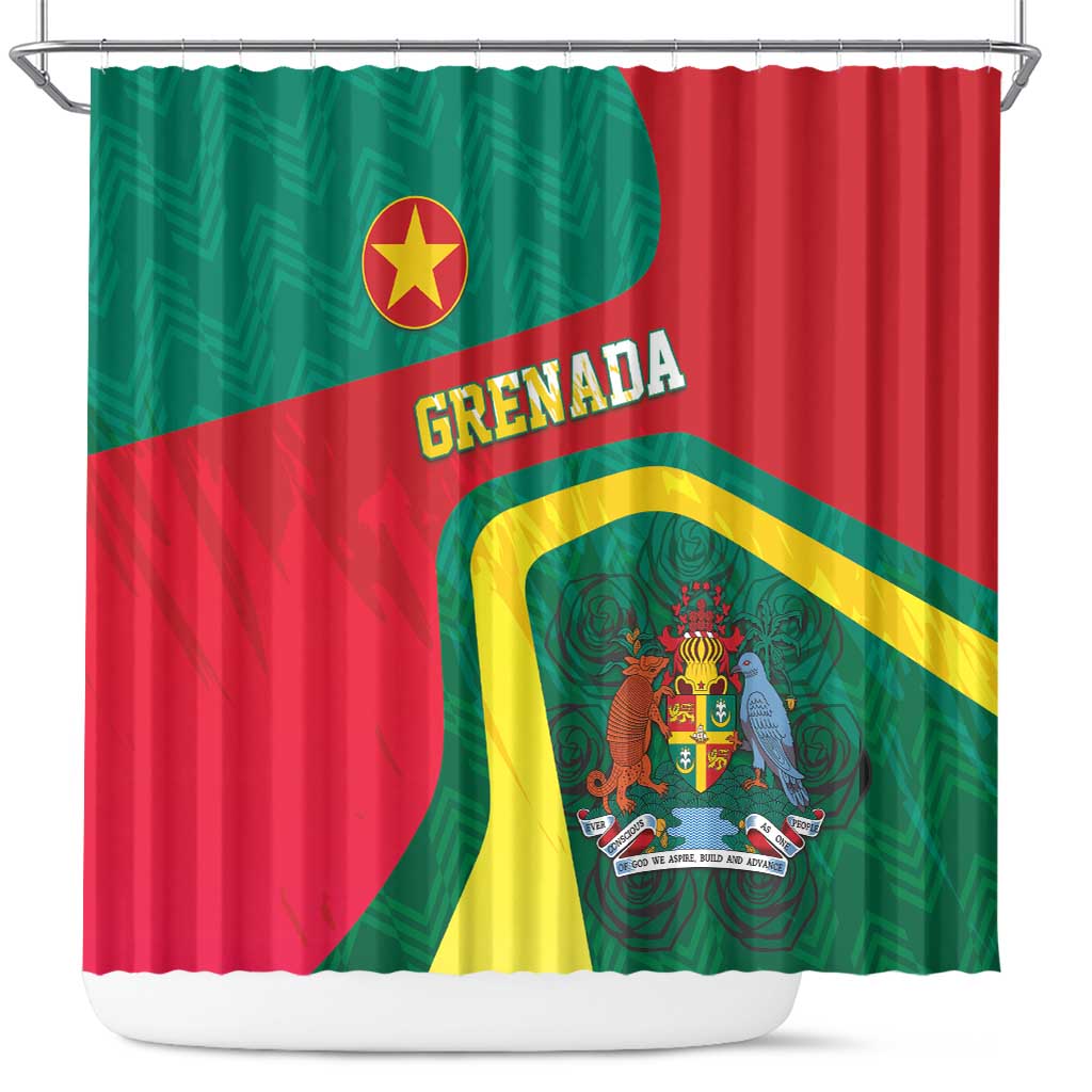 Grenada Shower Curtain Coat Of Arms Unique Style LT05