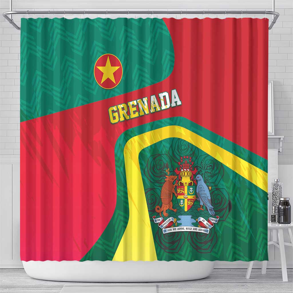 Grenada Shower Curtain Coat Of Arms Unique Style LT05