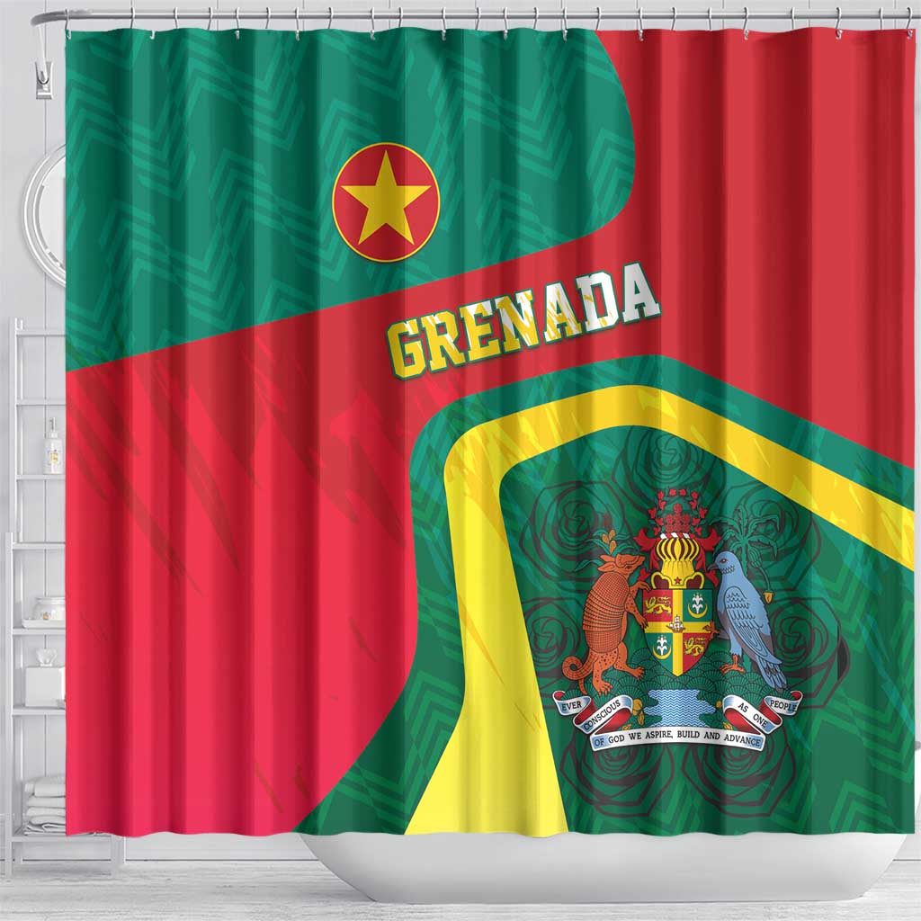 Grenada Shower Curtain Coat Of Arms Unique Style LT05