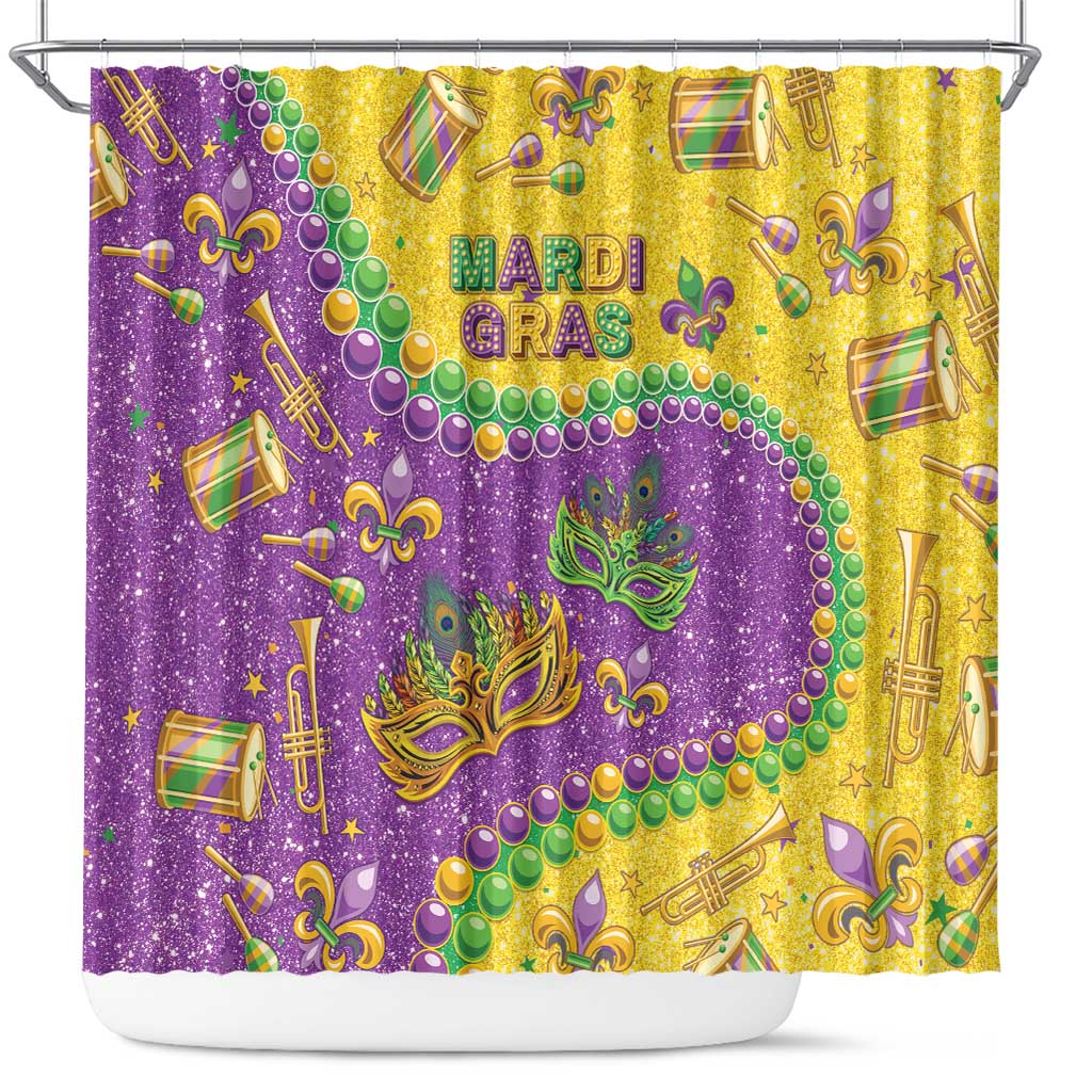 Mardi Gras Is In Our Soul Shower Curtain Glitter Style LT05