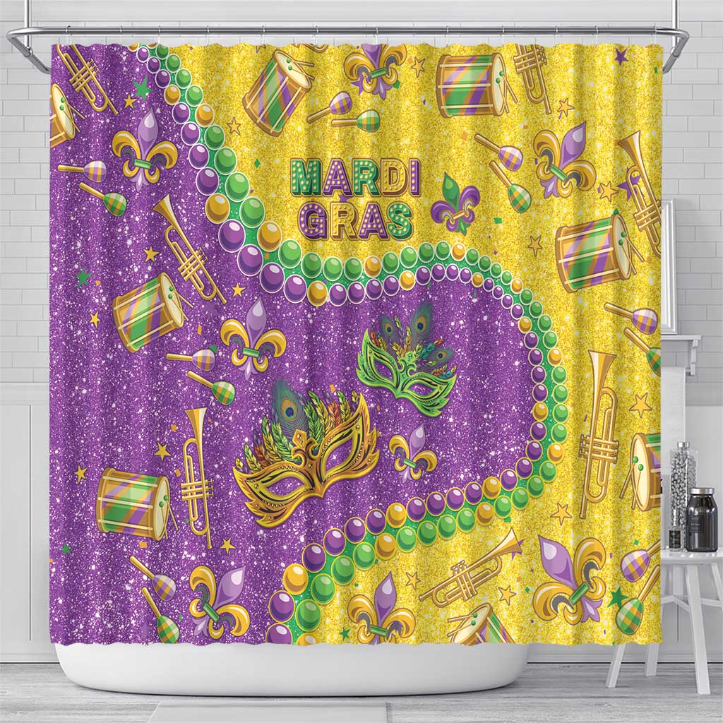 Mardi Gras Is In Our Soul Shower Curtain Glitter Style LT05