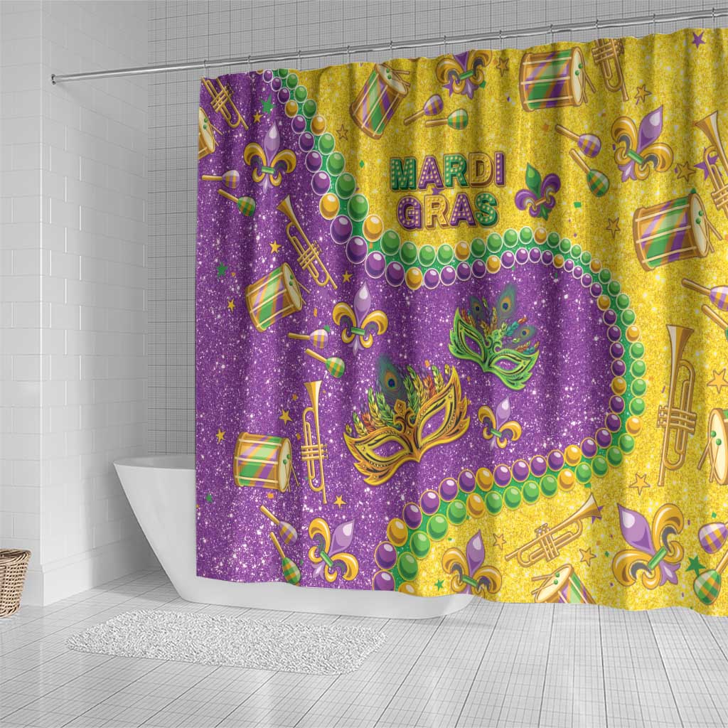 Mardi Gras Is In Our Soul Shower Curtain Glitter Style LT05