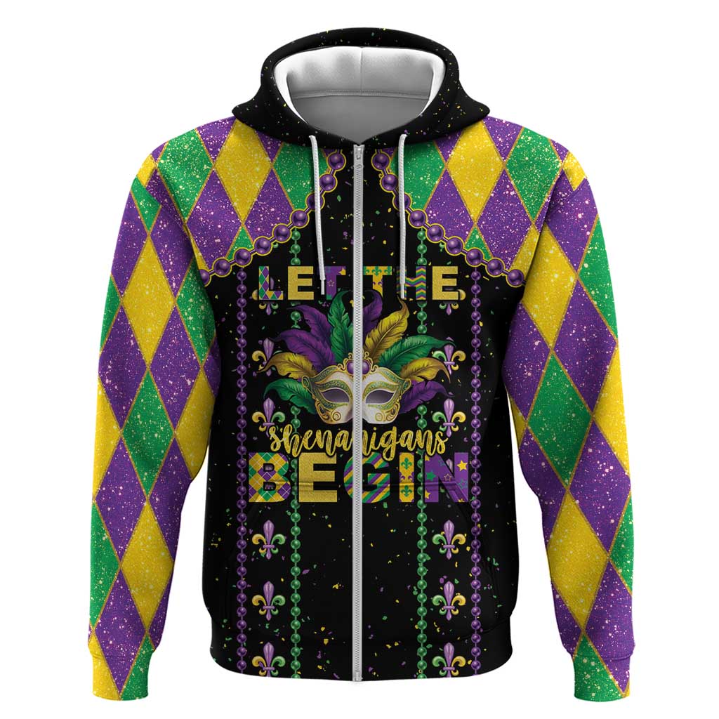 Funny Mardi Gras Hoodie Let The Shenanigans Begin LT05