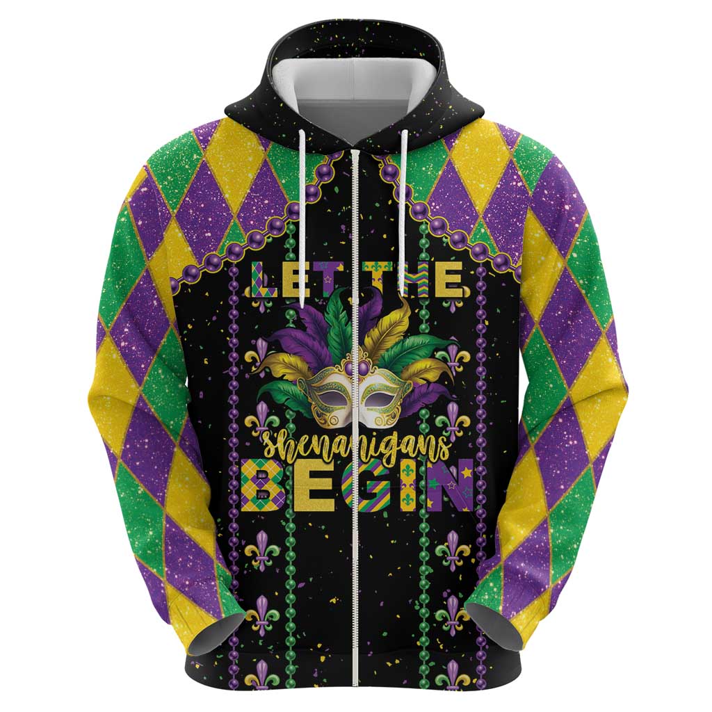 Funny Mardi Gras Hoodie Let The Shenanigans Begin LT05