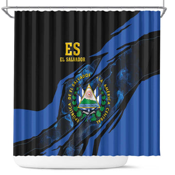 El Salvador Shower Curtain Coat Of Arms Special Style LT05
