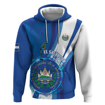 Personalised El Salvador Hoodie Torogoz Bird Salvadoran Pride LT05