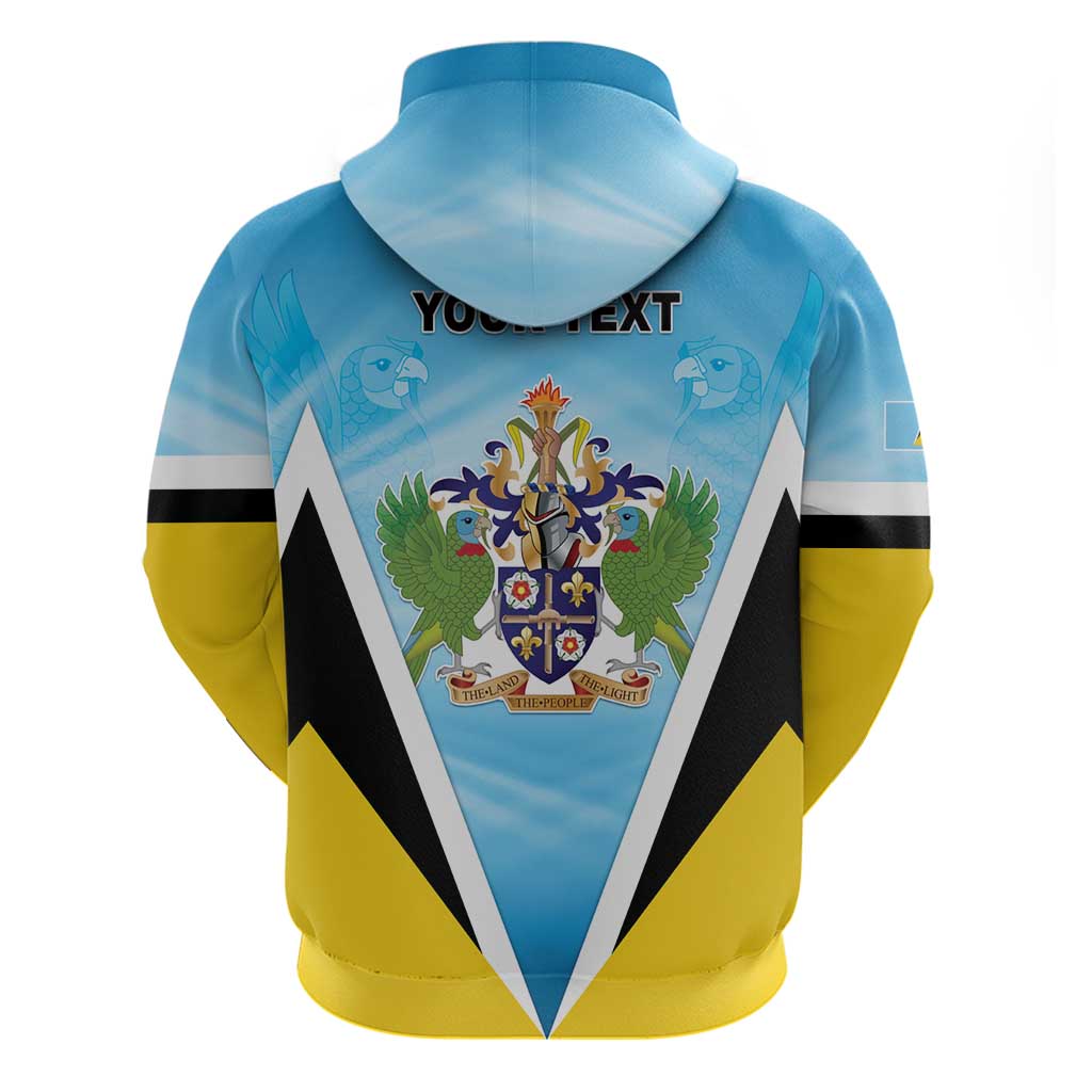 Personalised Saint Lucia 758 Hoodie With Coat Of Arms LT05