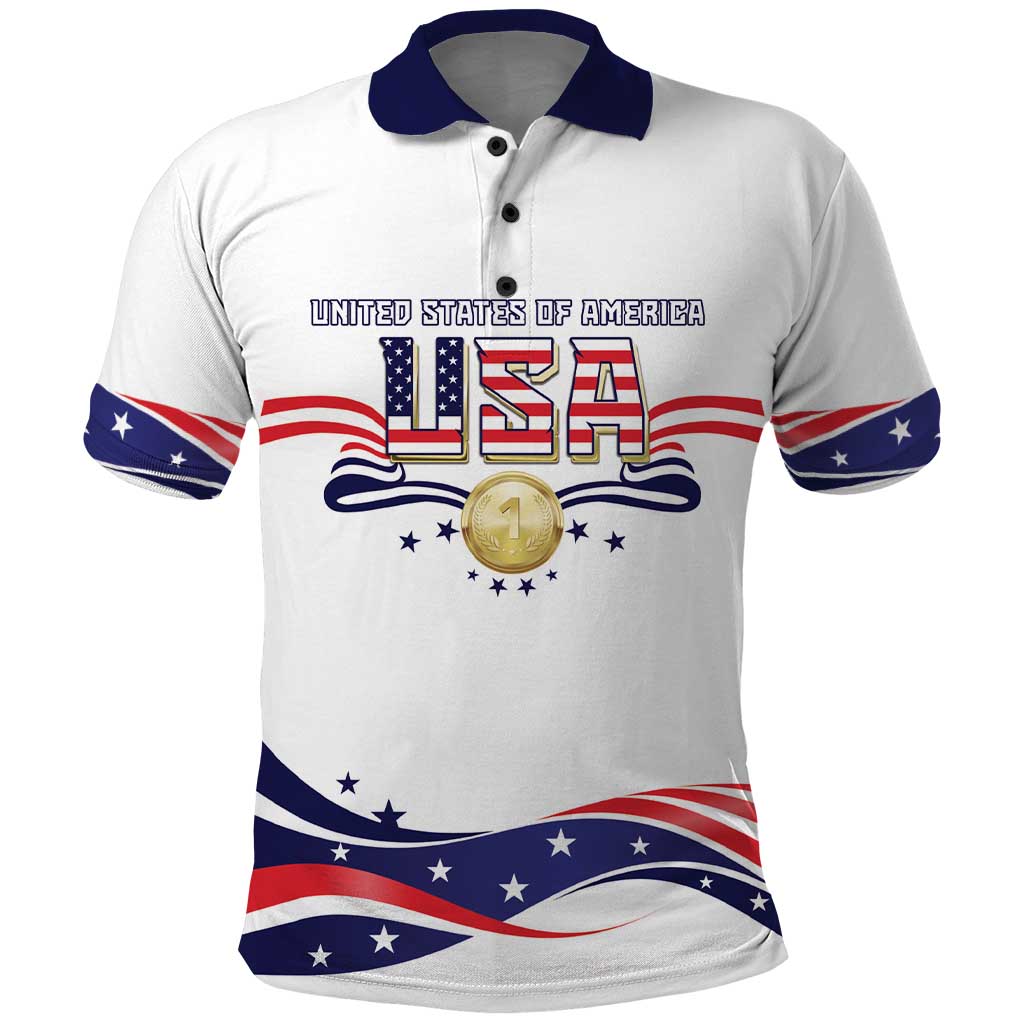 Custom USA 2024 Polo Shirt Summer Sport Go United States LT05