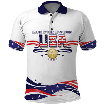 Custom USA 2024 Polo Shirt Summer Sport Go United States LT05