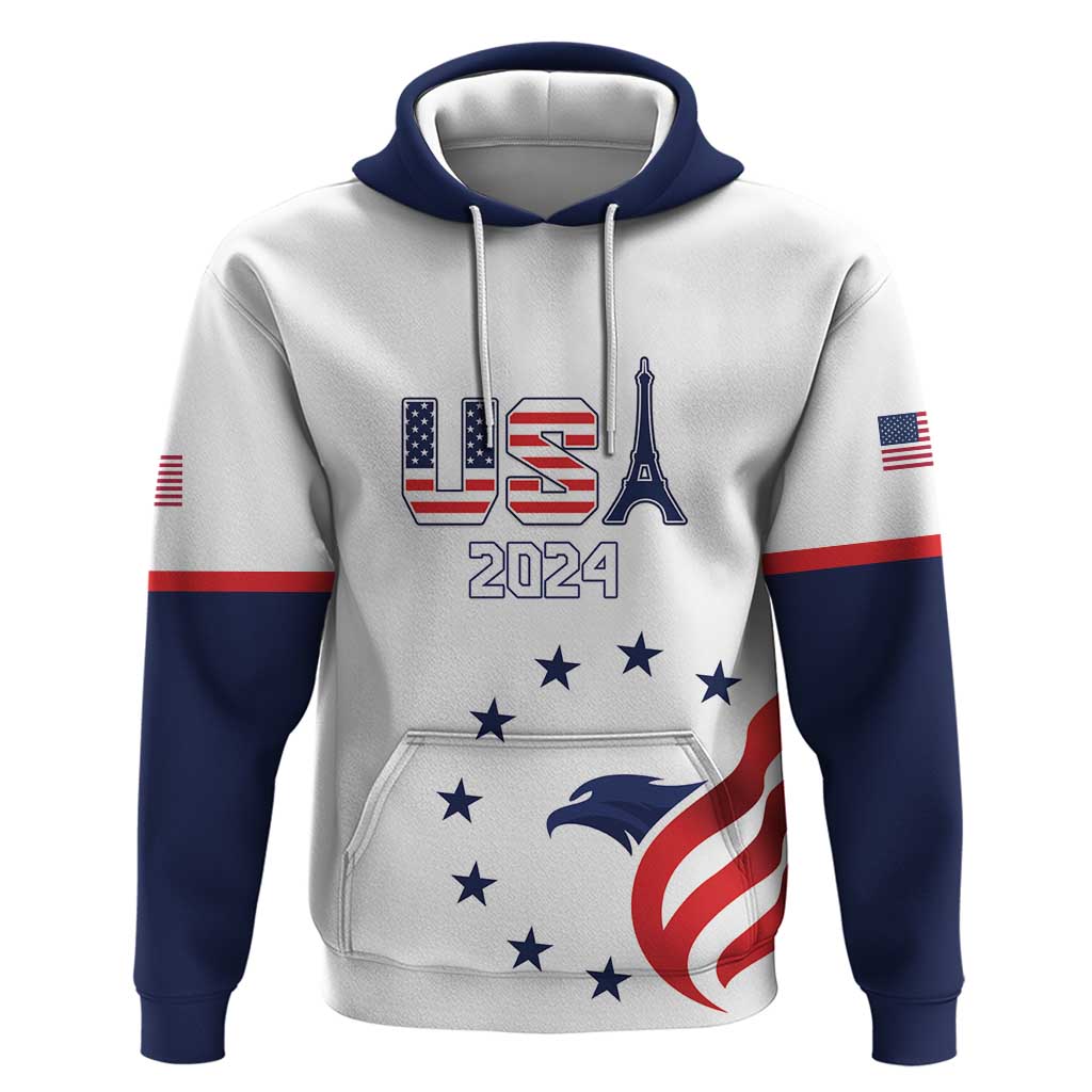 Custom USA 2024 Paris Hoodie United States Sport LT05
