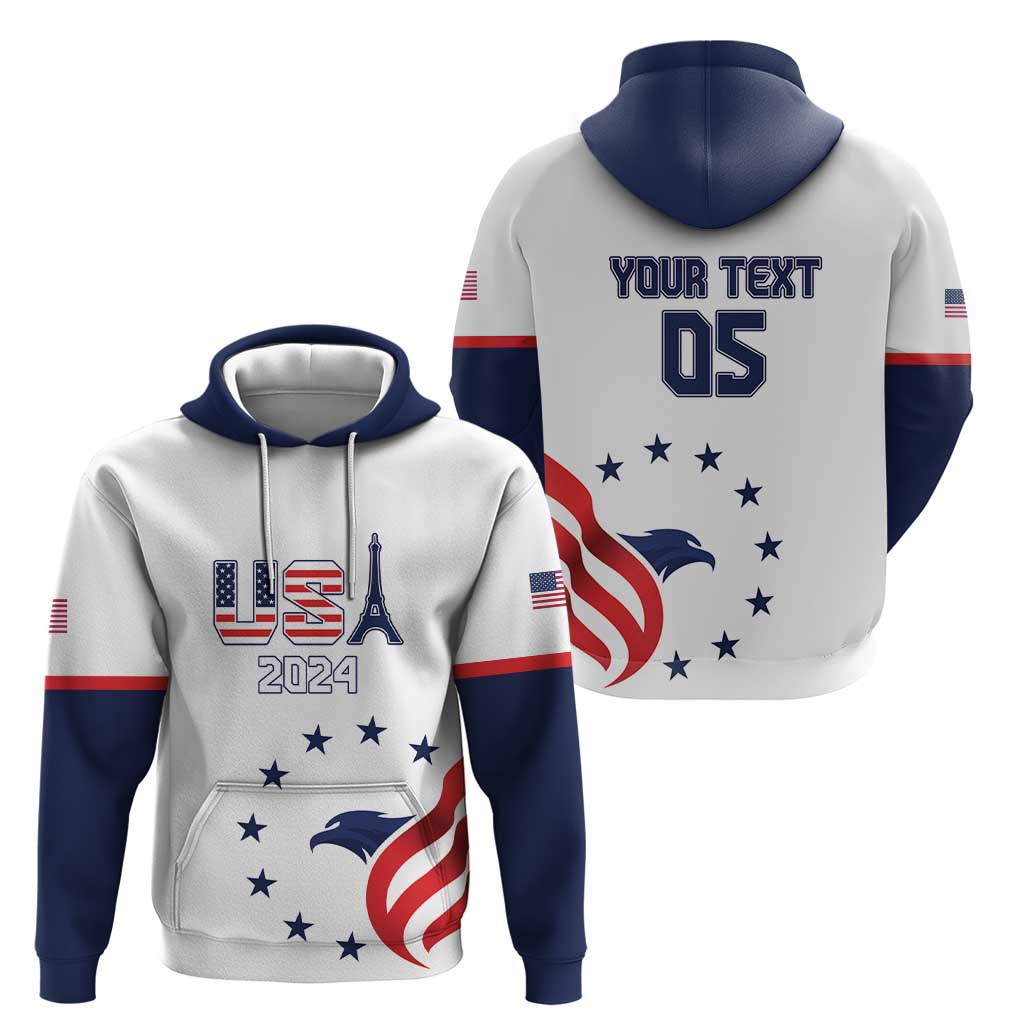Custom USA 2024 Paris Hoodie United States Sport LT05