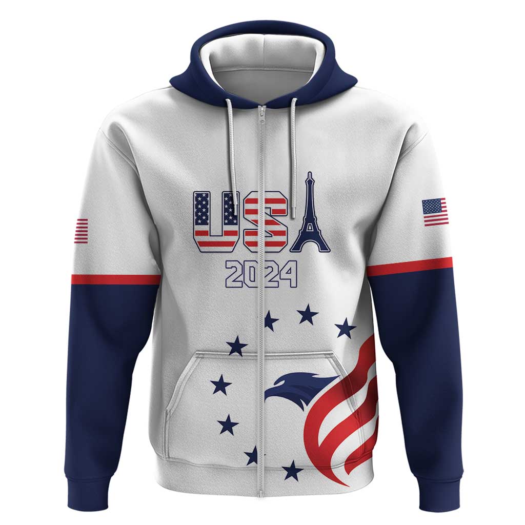 Custom USA 2024 Paris Hoodie United States Sport LT05