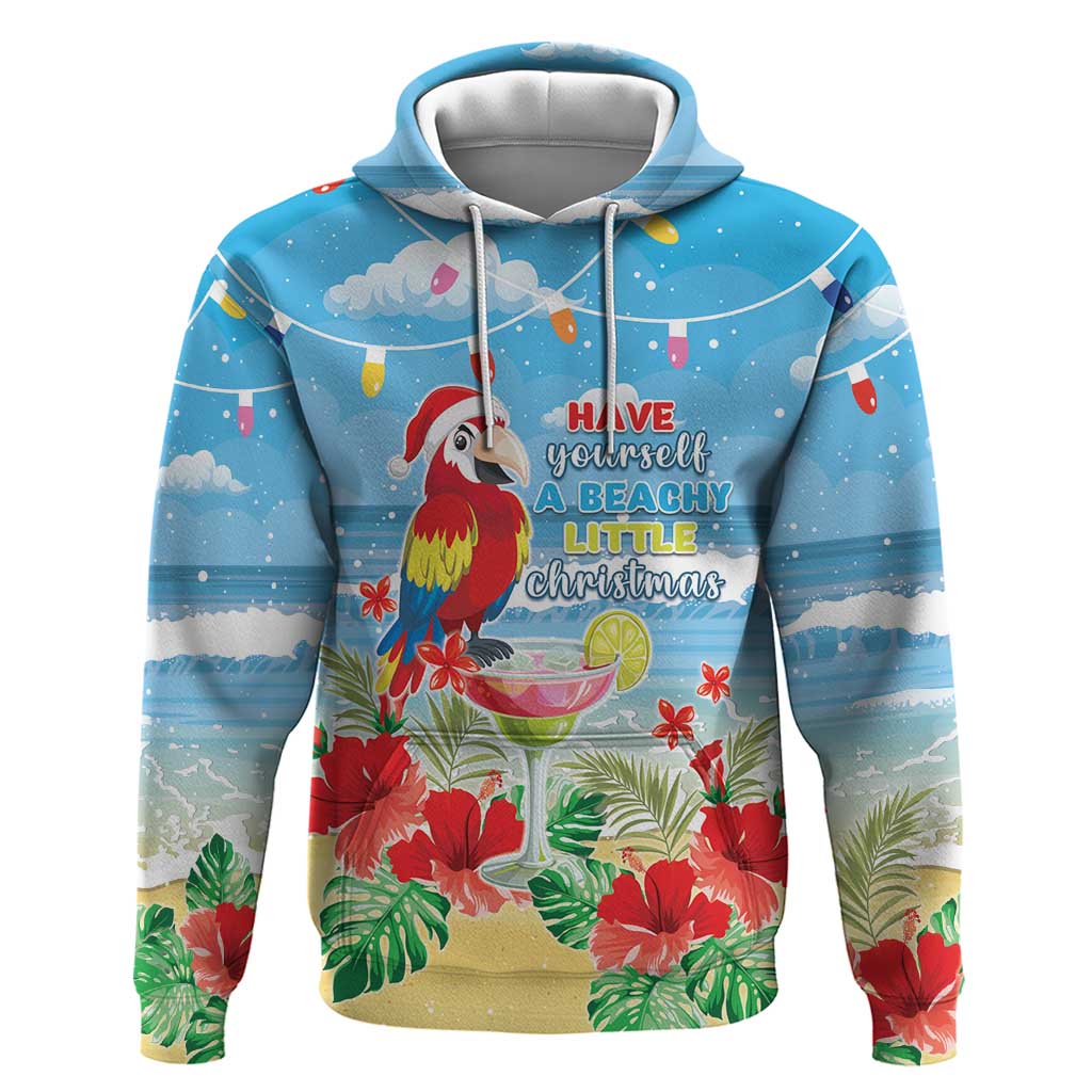 Hawaii Christmas Hoodie Funny Macaw Parrot Tropical Vibe LT05