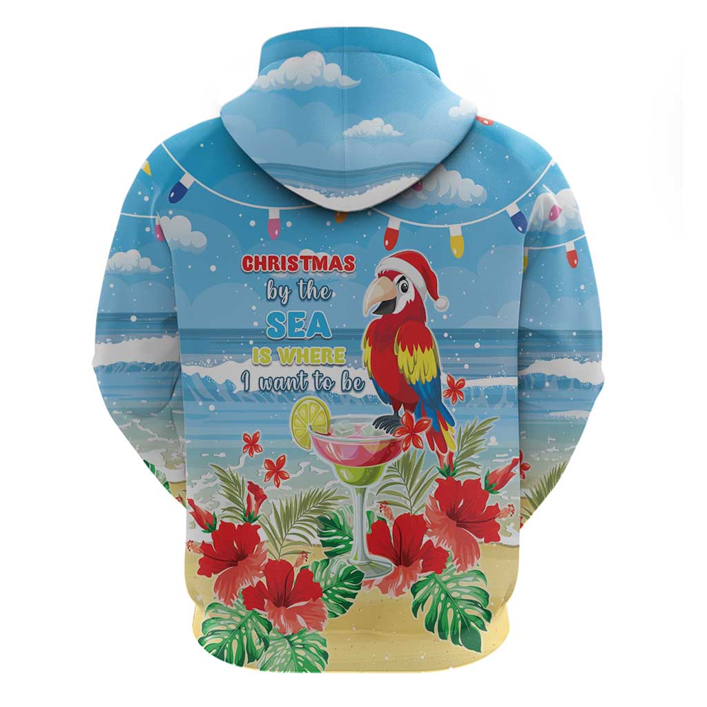 Hawaii Christmas Hoodie Funny Macaw Parrot Tropical Vibe LT05