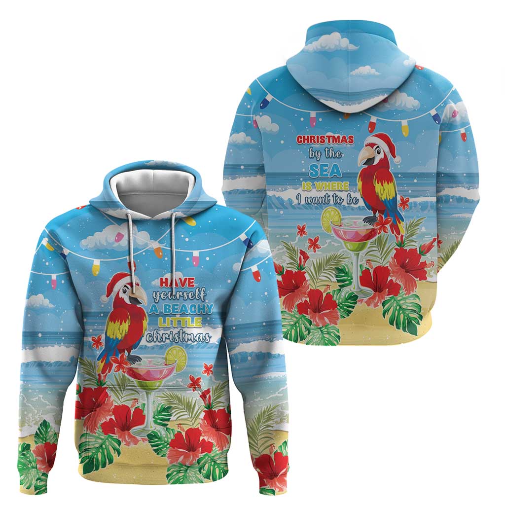 Hawaii Christmas Hoodie Funny Macaw Parrot Tropical Vibe LT05