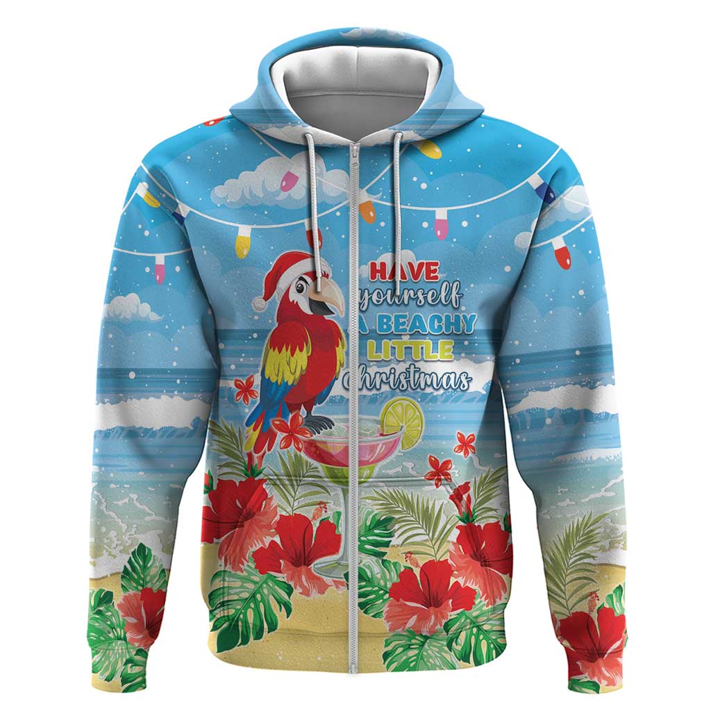 Hawaii Christmas Hoodie Funny Macaw Parrot Tropical Vibe LT05