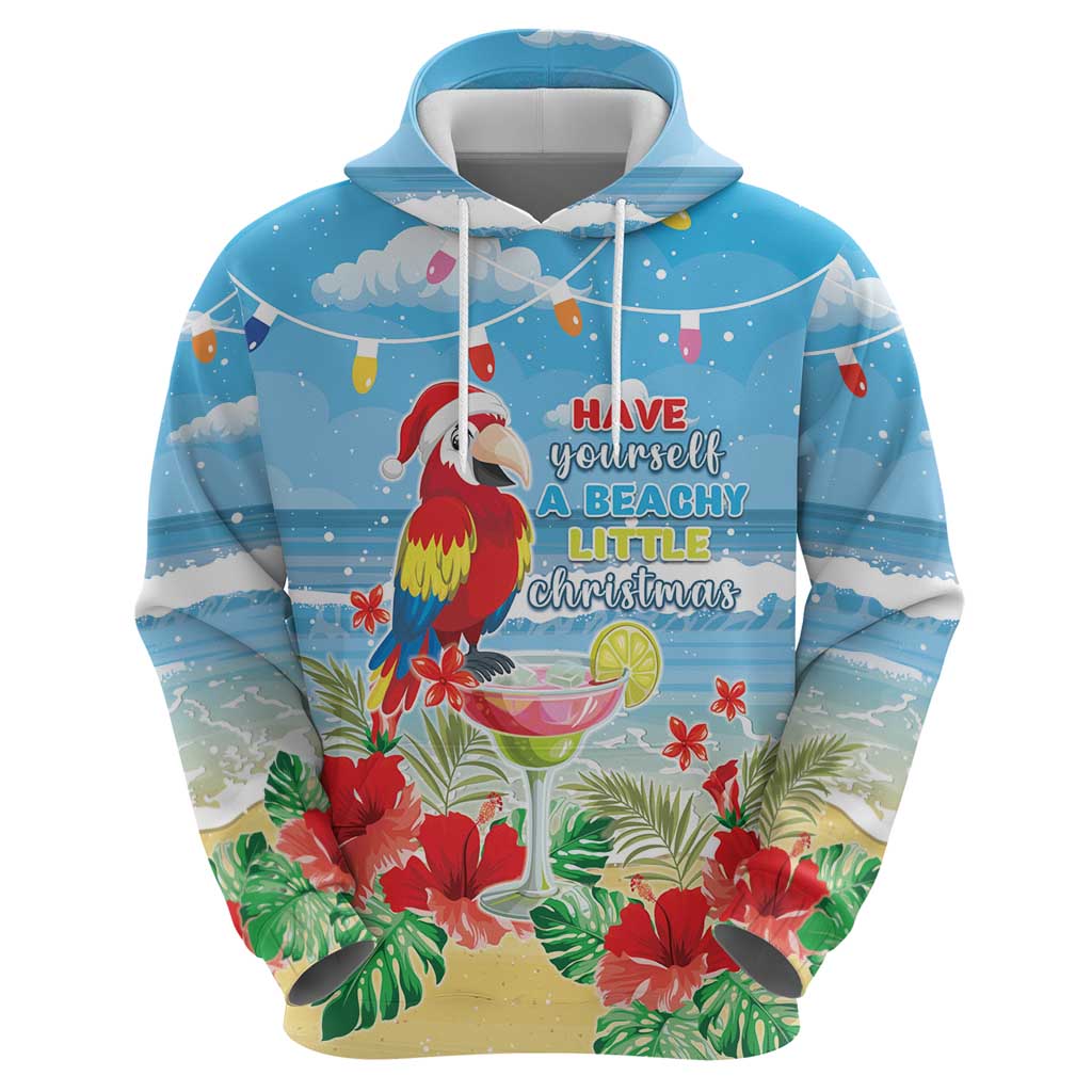 Hawaii Christmas Hoodie Funny Macaw Parrot Tropical Vibe LT05
