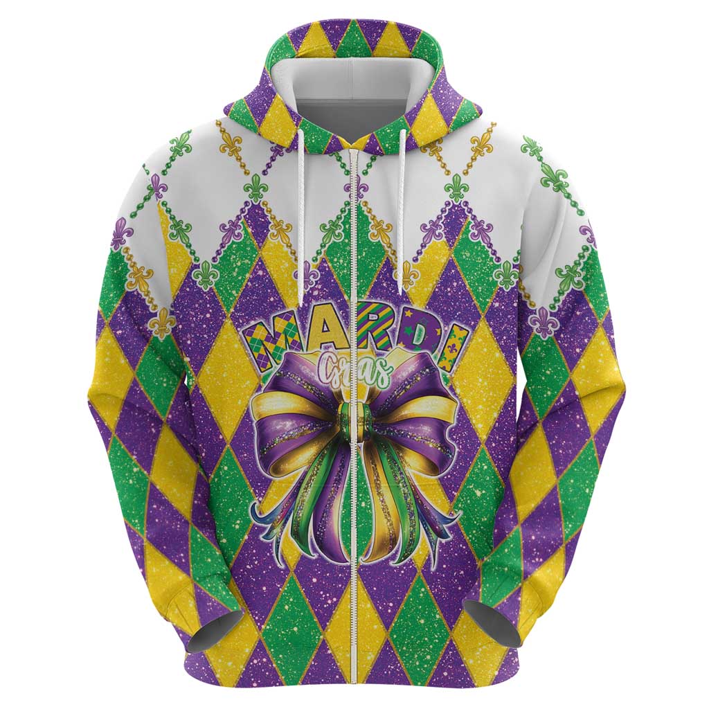 Love Mardi Gras Hoodie Coquette Bow Glitter Style LT05