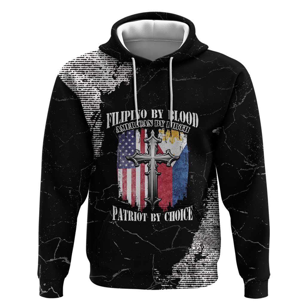 Personalized Philippines And USA Hoodie Grunge Style LT05