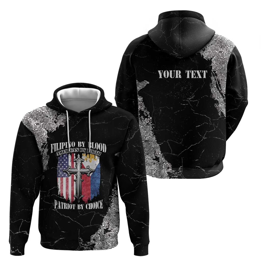Personalized Philippines And USA Hoodie Grunge Style LT05