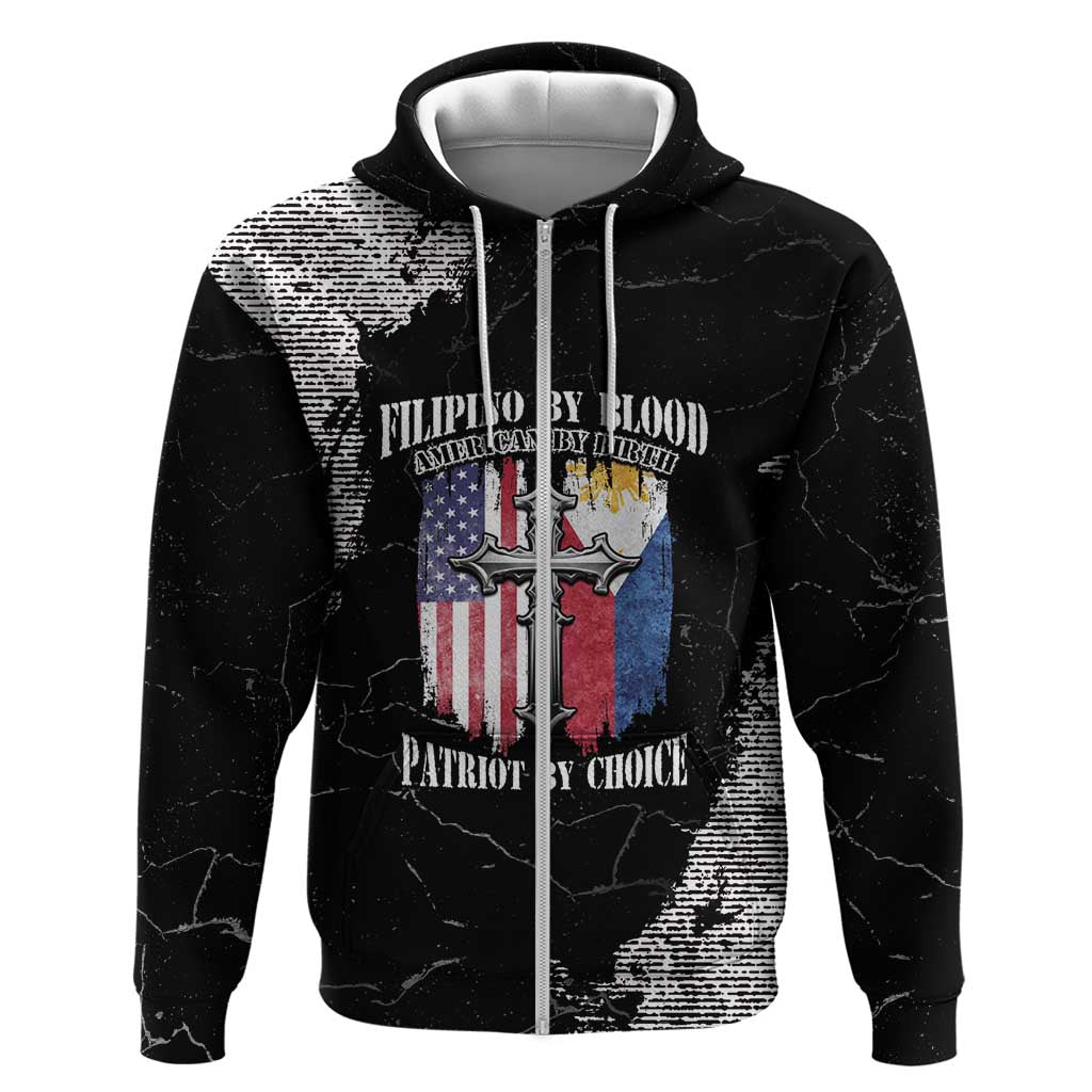 Personalized Philippines And USA Hoodie Grunge Style LT05