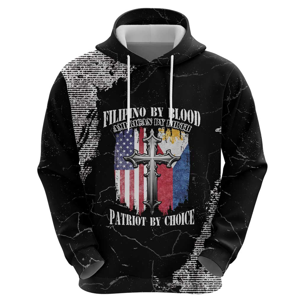 Personalized Philippines And USA Hoodie Grunge Style LT05