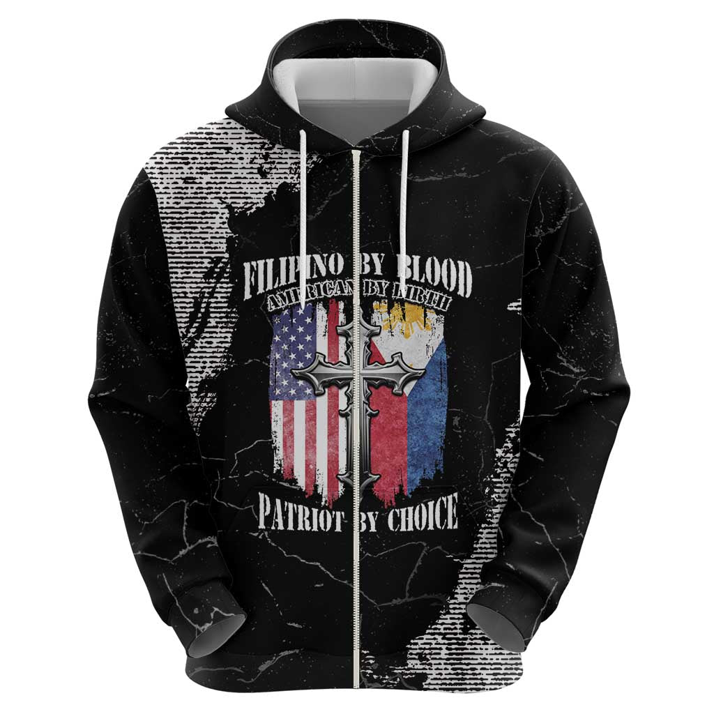 Personalized Philippines And USA Hoodie Grunge Style LT05