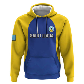 Custom Saint Lucia Football Hoodie Sporty Style LT05