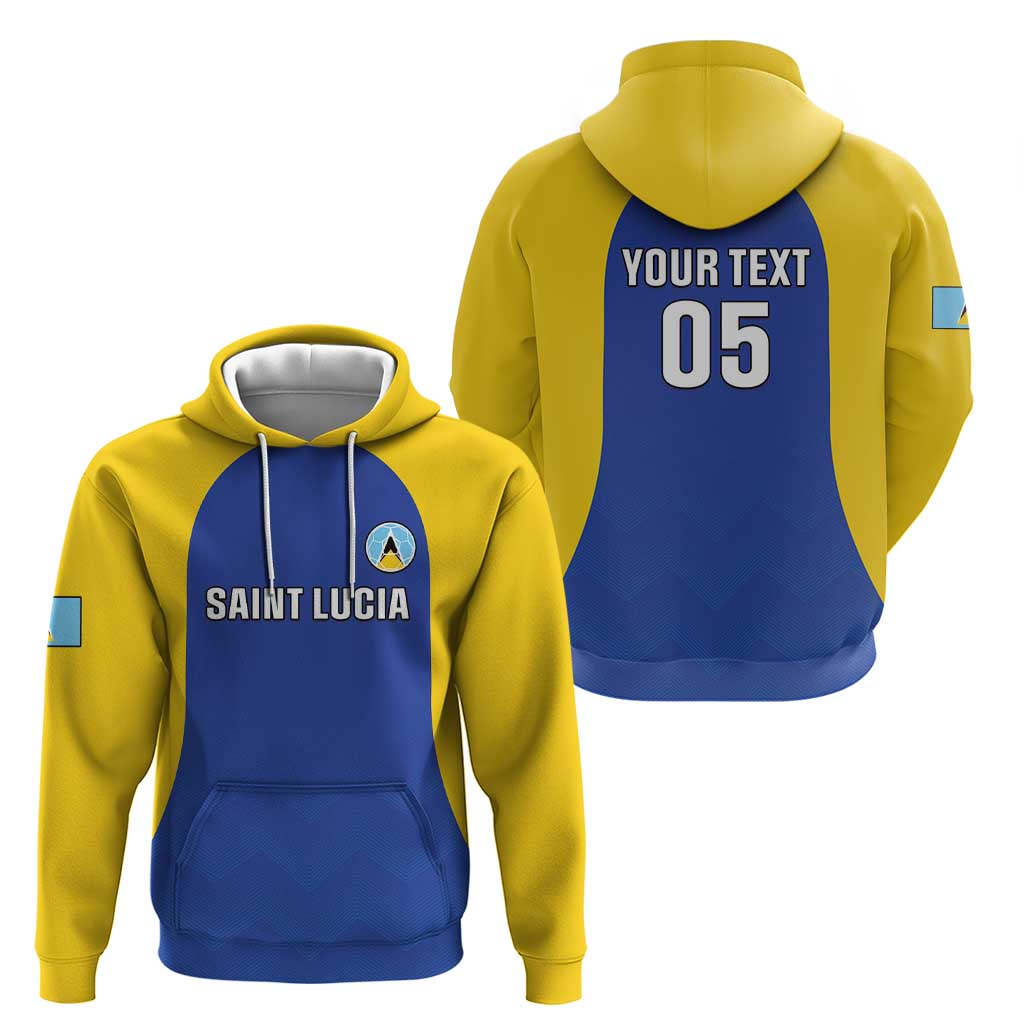 Custom Saint Lucia Football Hoodie Sporty Style LT05