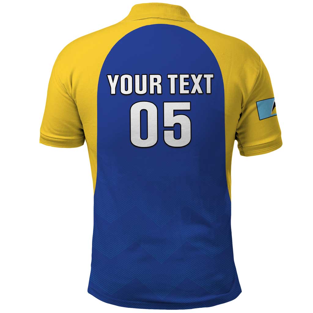 Custom Saint Lucia Football Polo Shirt Sporty Style LT05