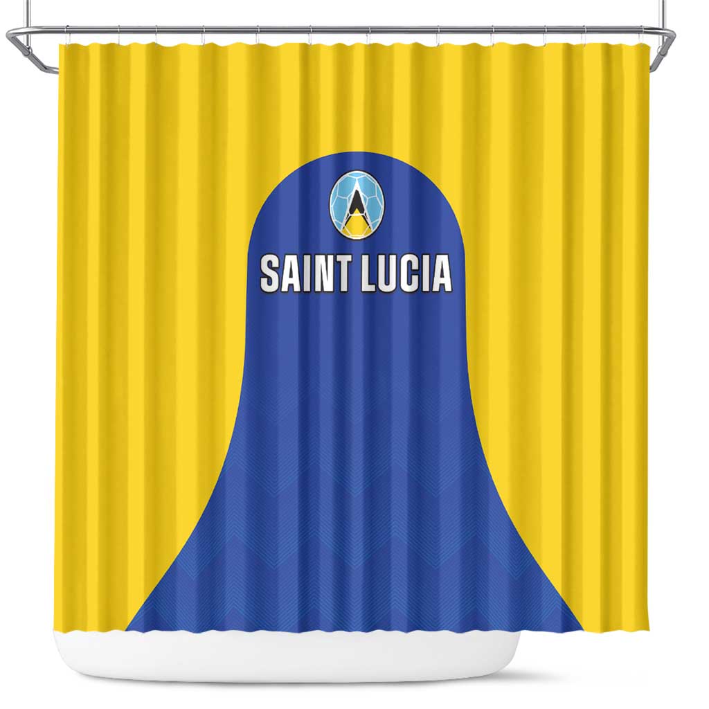 Saint Lucia Football Shower Curtain Sporty Style LT05