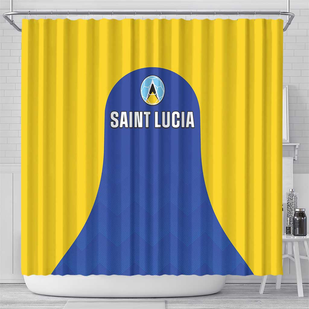 Saint Lucia Football Shower Curtain Sporty Style LT05