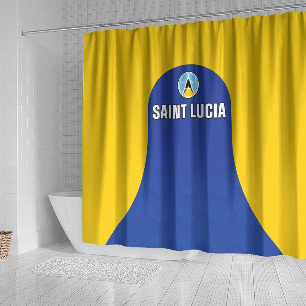 Saint Lucia Football Shower Curtain Sporty Style LT05
