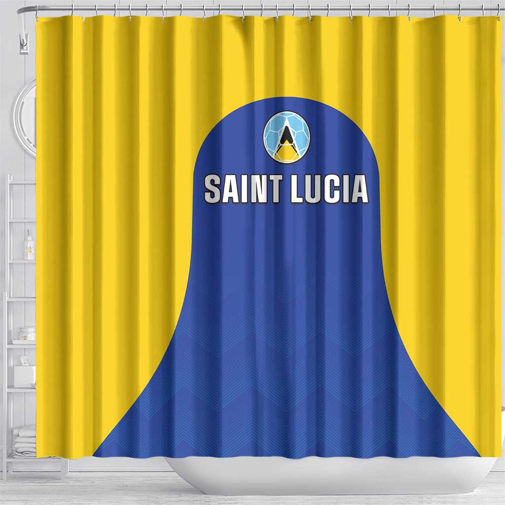 Saint Lucia Football Shower Curtain Sporty Style LT05