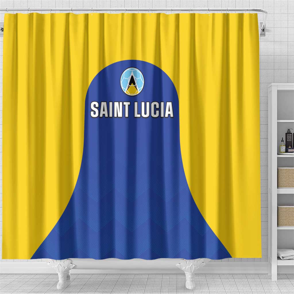 Saint Lucia Football Shower Curtain Sporty Style LT05