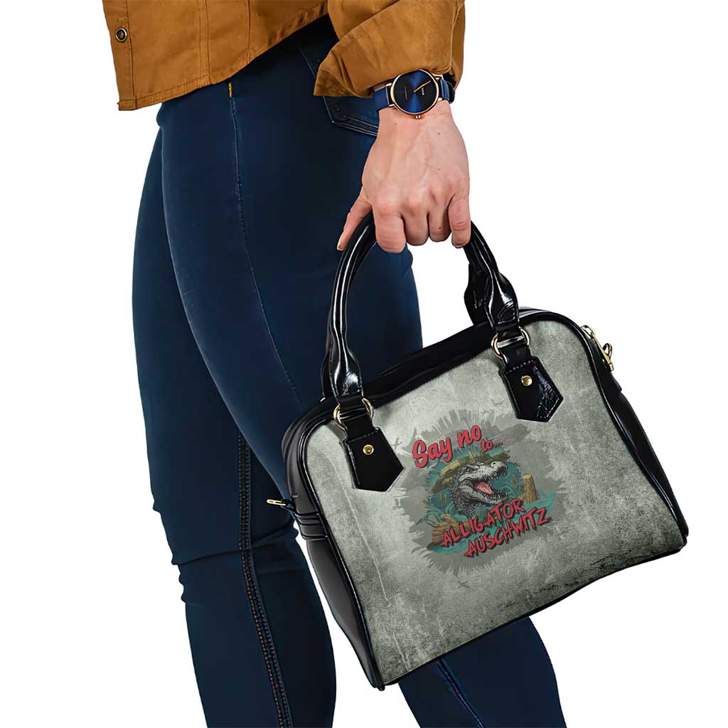 Say No To Alligator Auschwitz Shoulder Handbag LT05