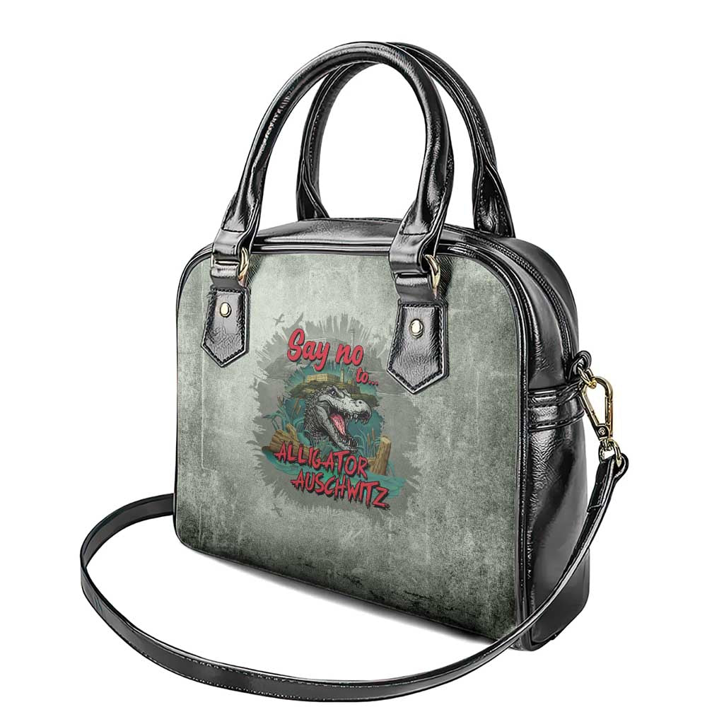Say No To Alligator Auschwitz Shoulder Handbag LT05
