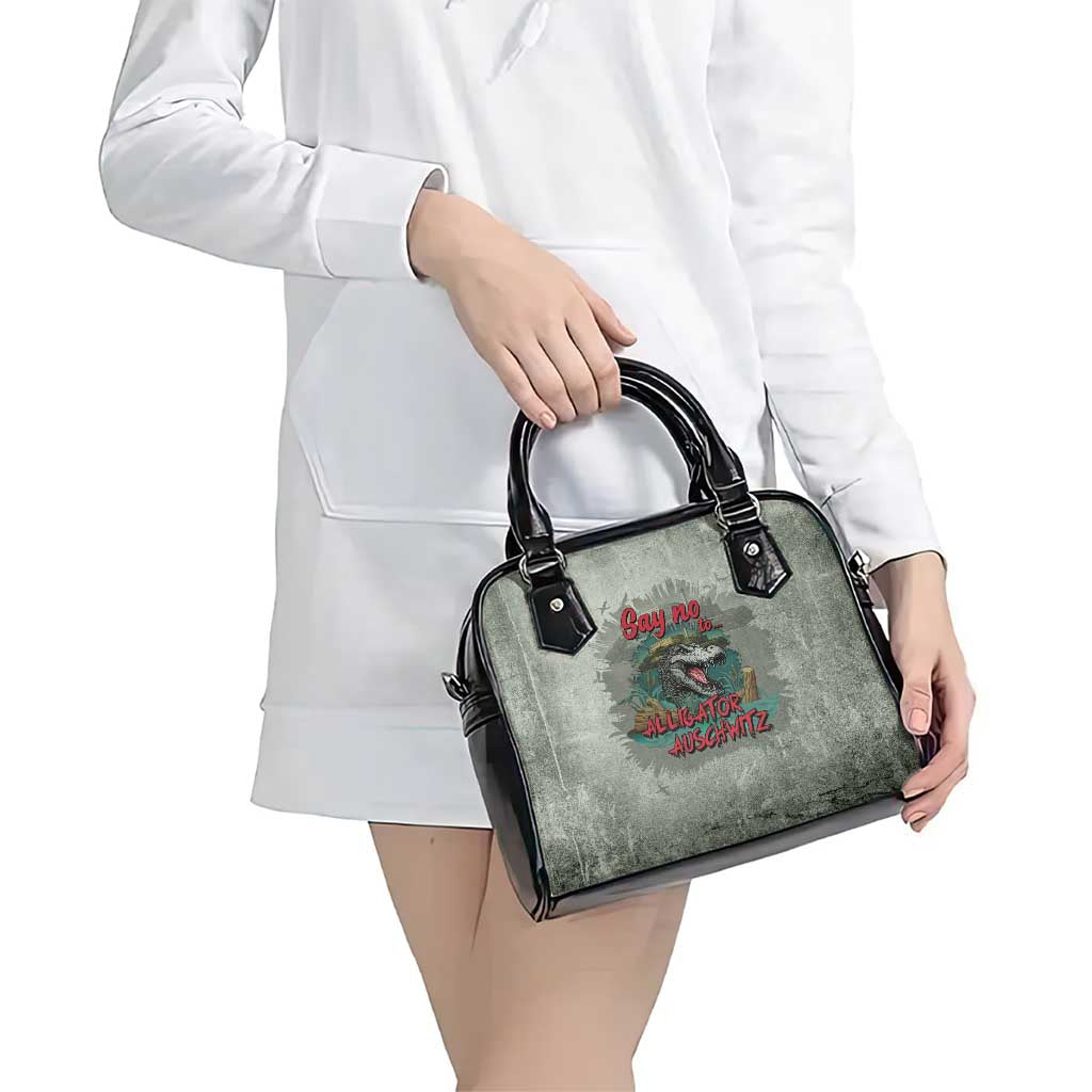 Say No To Alligator Auschwitz Shoulder Handbag LT05
