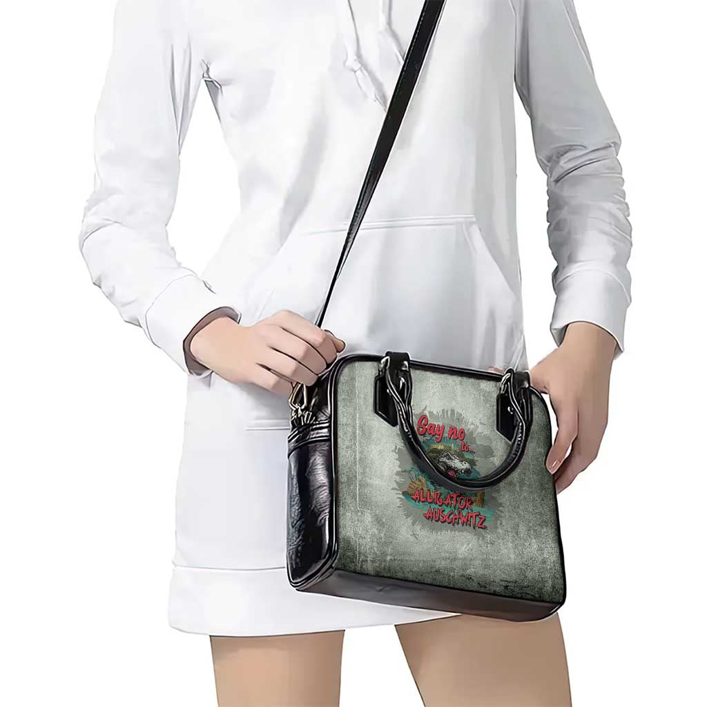 Say No To Alligator Auschwitz Shoulder Handbag LT05