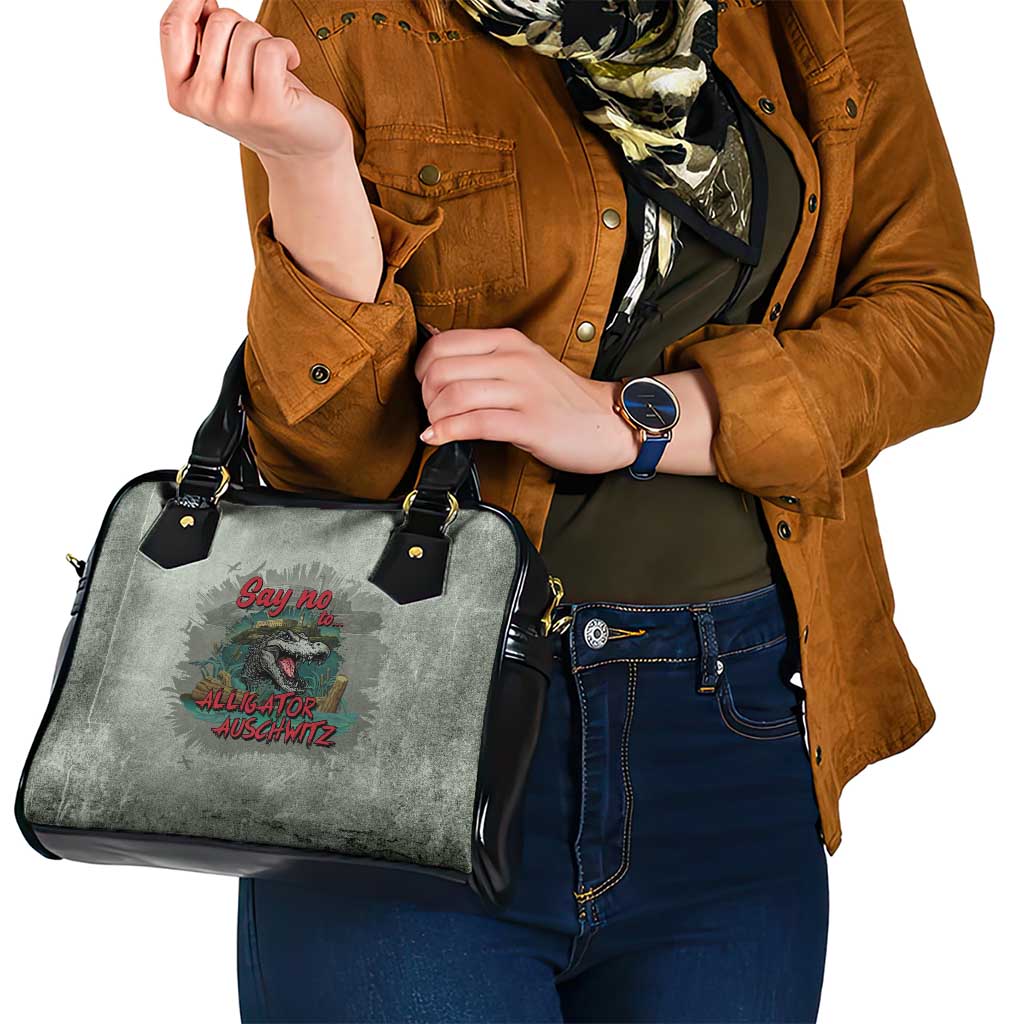 Say No To Alligator Auschwitz Shoulder Handbag LT05